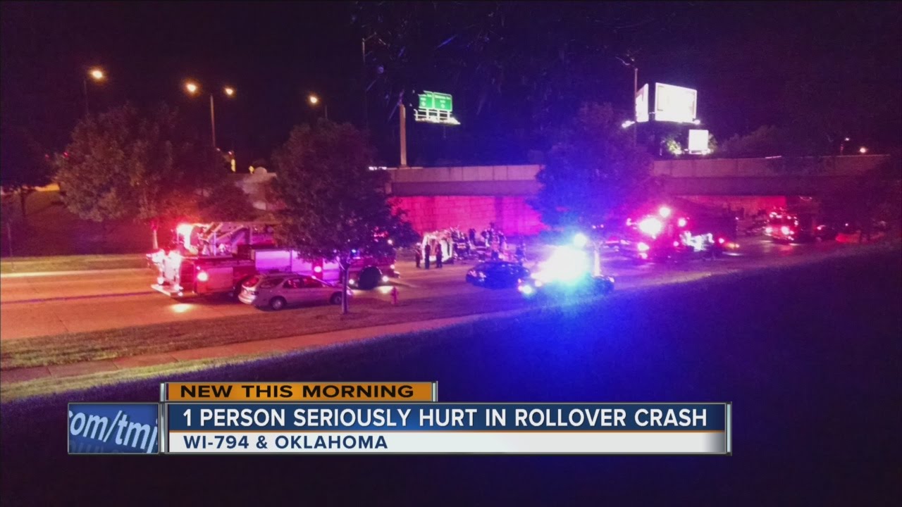 1 person hurt in rollover crash near I-794 and Oklahoma - YouTube