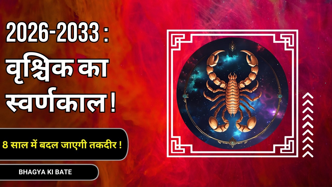 2026 से 2033 तक वृश्चिक राशि का स्वर्णकाल | 8 साल जो बदल देंगे आपकी किस्मत |