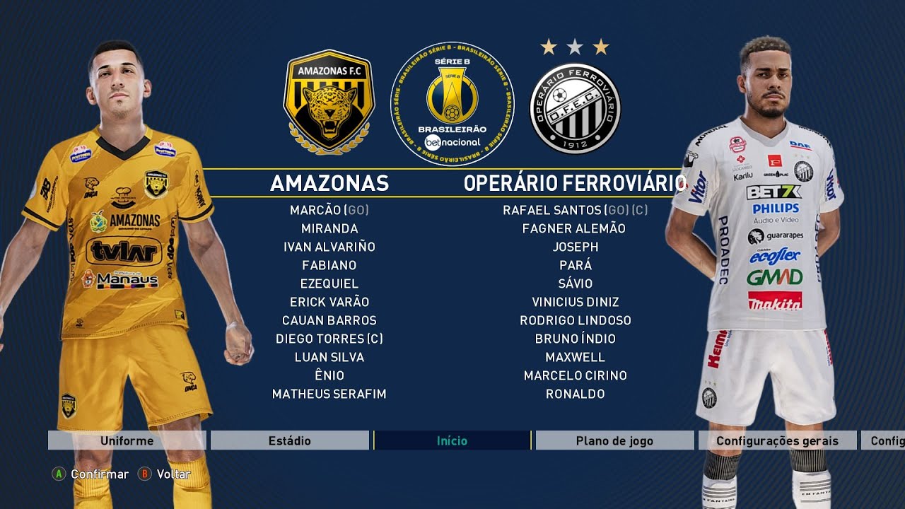 Amazonas x Operário Ferroviário - Brasileirão B 2024 - 27° Rodada ...