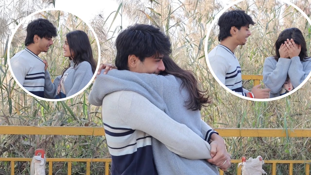 Hug 🫂 prank gone wrong 🤭 #ichchha #trending #viral #pranks #couple #hug #romantic 