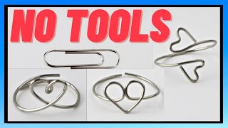 NO TOOLS Paperclip Heart Rings DIY Tutorial