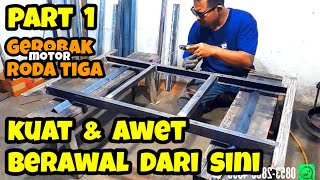 Dijamin Kuat! Pembuatan Sasis Gerobak dari Nol | Gerobak Roda Tiga