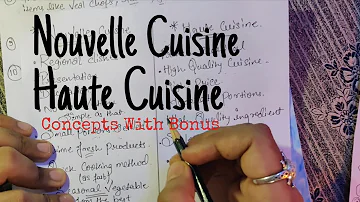 Cosa si intende per nouvelle cuisine?