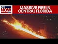 Florida fire massive blaze rages near nursery in central florida  livenow from fox