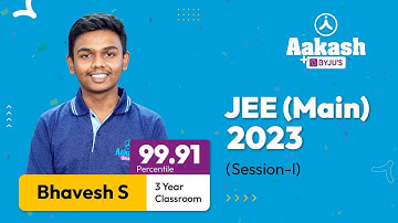 JEE (Main) 2023 - Session 1 Results | Bhavesh S (99.91 Percentile) | Read NCERTs thoroughly