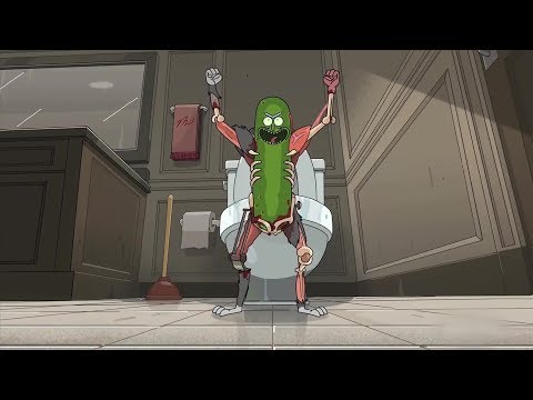 Rick and Morty- S3 Ep 3: Pickle Rick Rat Suit Tranformation