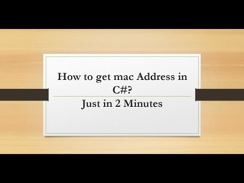 How to get the MAC address of system in C# || E-Learning Portal.