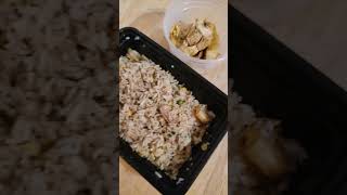 Seafood fried rice and ginger chickens.