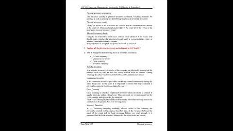 Physical Inventory Interview Questions & Answers || SAP MM