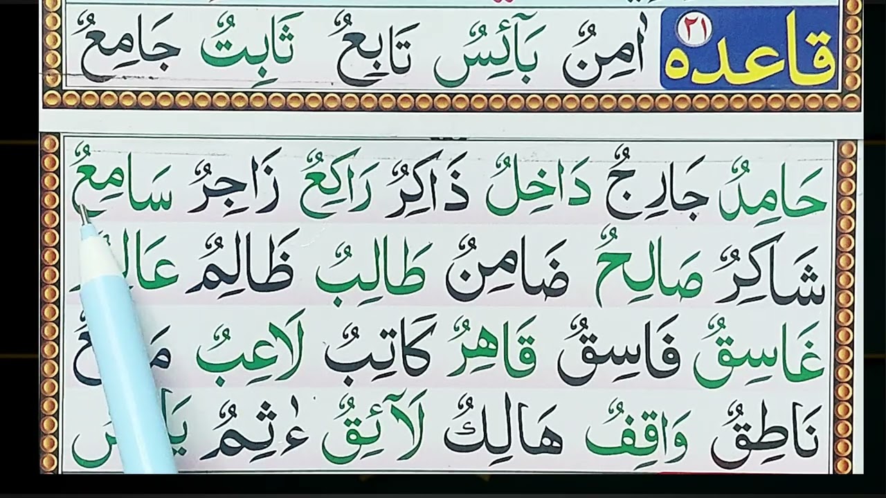 Baghdadi Qaida- Lesson 21 | sahih makhraz wa Qaida of ا maddah|