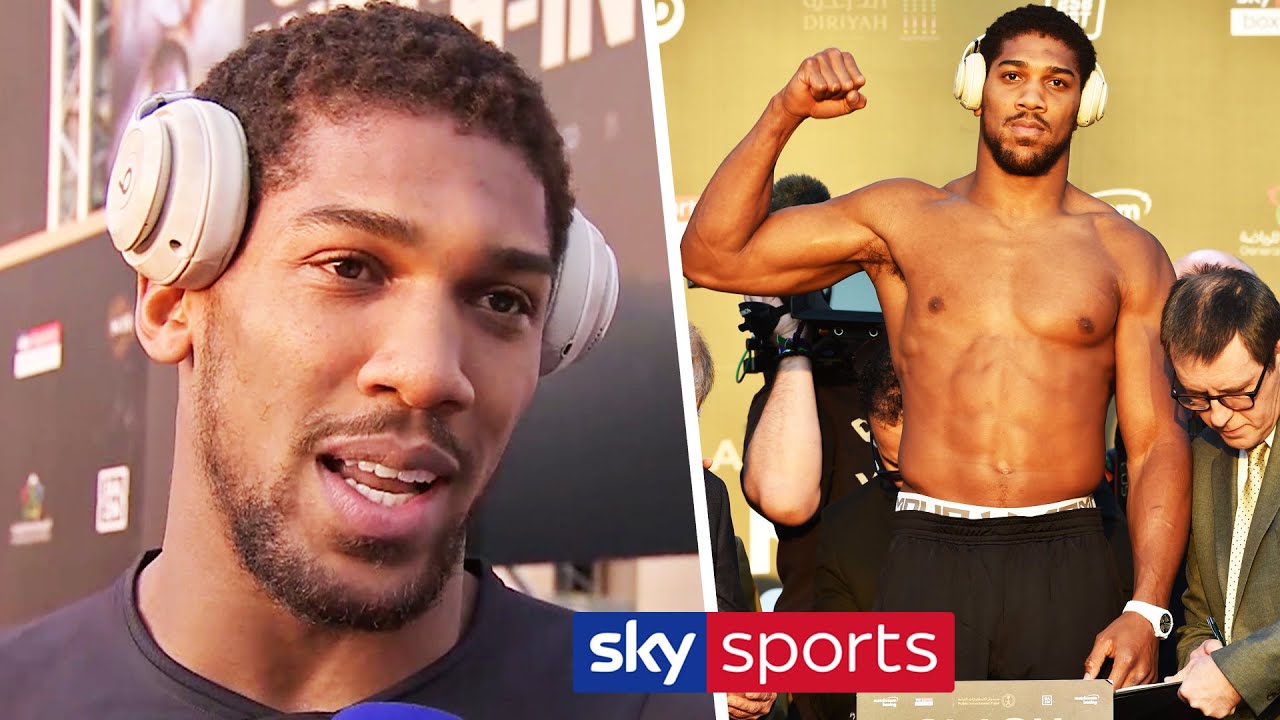 Anthony Joshua reacts to weighing in THREE stone lighter than Andy Ruiz Jr