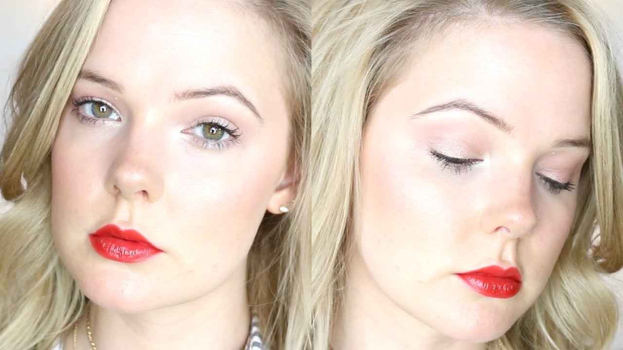 NATURAL MAKEUP TUTORIAL GLOWING SKIN And RED LIPS PACIFICA MUSE