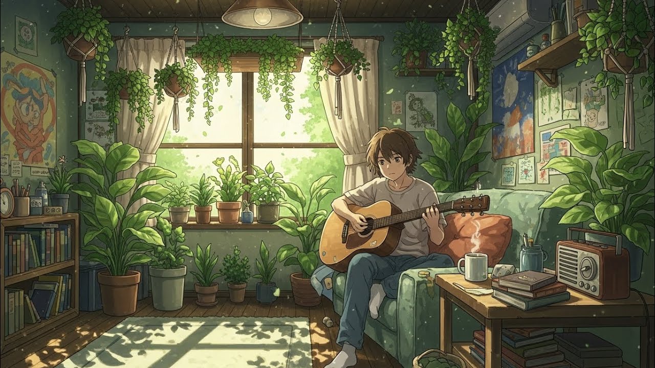 He is so stressed from life , he needs some peace of mind 🤍 / cozyghibli #ghibli #relaxingmusic 
