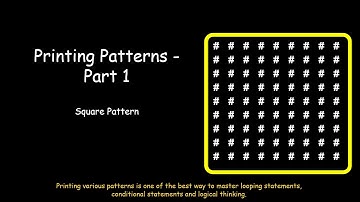 Printing Patterns   Part 1 (Square Pattern in C Language)