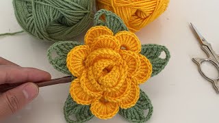 Bu Güle Bayılmamak Elde Değil 🤌Tığ işi örgü modeli Gül Yapımı örgü modelleri #crochet #knitting