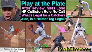 Cubs-Mets Ends with Plate Blocking No-Call & Legality of Removing a Helmet - Umpire and Rules Talk