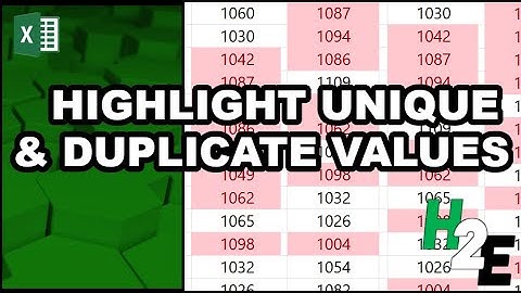 Highlight Unique & Duplicate Values in Excel
