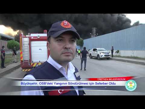 BÜYÜKŞEHİR, OSB'DEKİ YANGININ SÖNDÜRÜLMESİ İÇİN SEFERBER OLDU