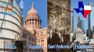 Waco/Austin/San Antonio/Houston Texas Virtual Driving & Walk Tour(Teaser) 🎧 USA 2021