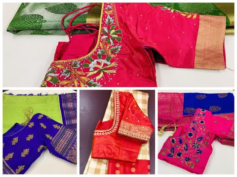 #AmazingTVFashions Aari Embroidery Maggam work Designer Saree Matching Blouses Exclusive Collections