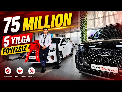ENDI AVTO SALONDAN 5 YILGA FOYIZSIZ MASHINA OLASIZ..AVTO OLAM CHERY NARXLARI 