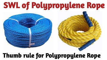 Thumb Rule Formula for SWL of Polypropylene rope | SWL of Polypropylene rope |EHS STUDY POINT BY SK|