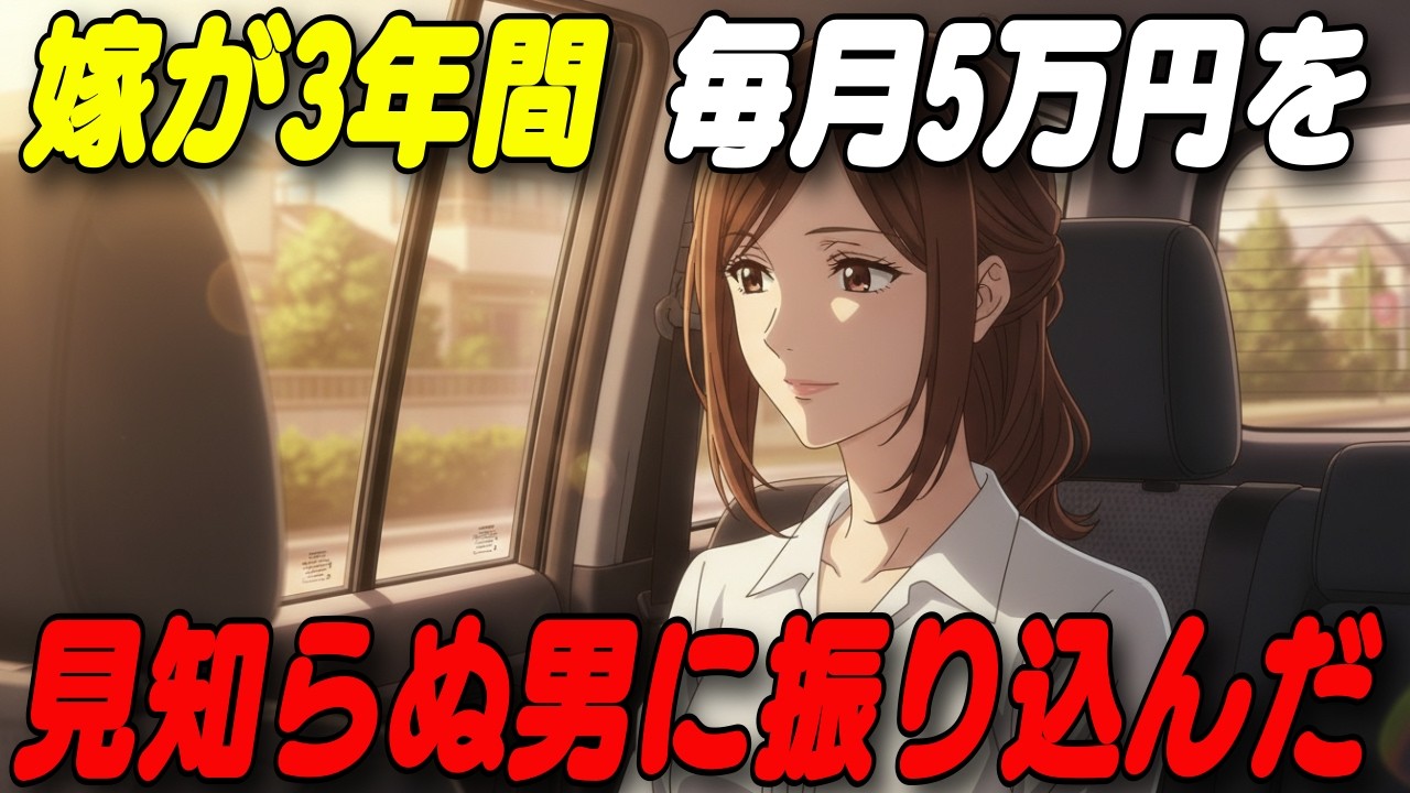 【本編】嫁が毎月、見知らぬ男に5万円振り込んでいた…3年間隠し続けた衝撃の真実　#シニア #老後の生活 #人生の教訓 #朗読