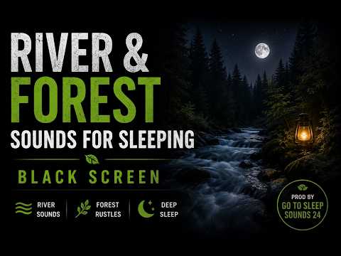 Free 11 Hours of River & Forest Sounds for Sleeping 🌙 | Black Screen | Deep Sleep