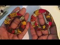 HOW TO CREATE AFRICAN FABRIC WRAP WOOD EARRINGS