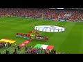 Himnos en Partido España-Italia clasificatorio al Mundial 2018