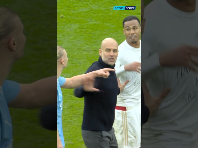 Pep Guardiola went full ‘nightclub bouncer’ 🚔 #shorts #PremierLeague class=