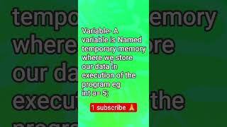 What is variable in programming language|| Variable definition #variable #dsa #study #rgpvbhopal