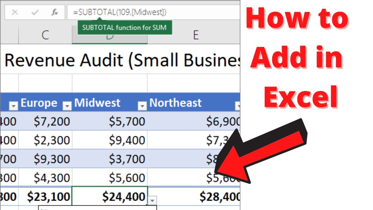 How to Add in MS Excel 3 Easy Ways - YouTube