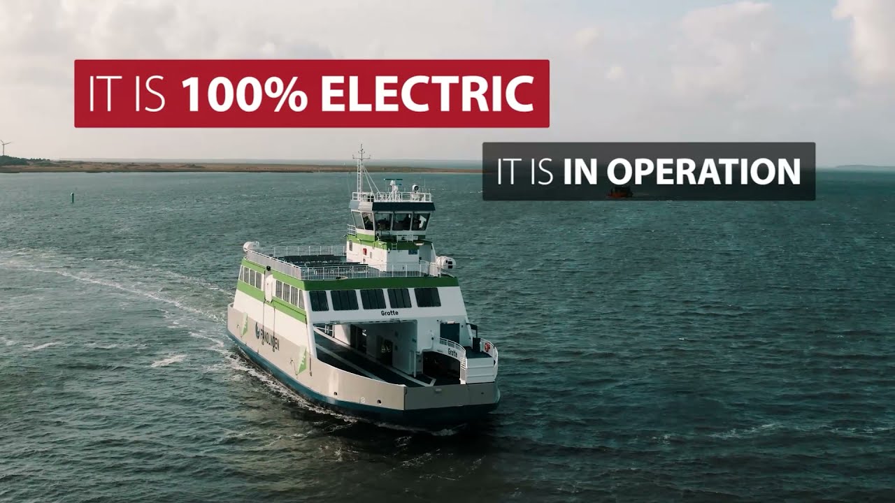 The all-electric Esbjerg-Fanø ferry ‘Grotte’ is powered by Danfoss ...