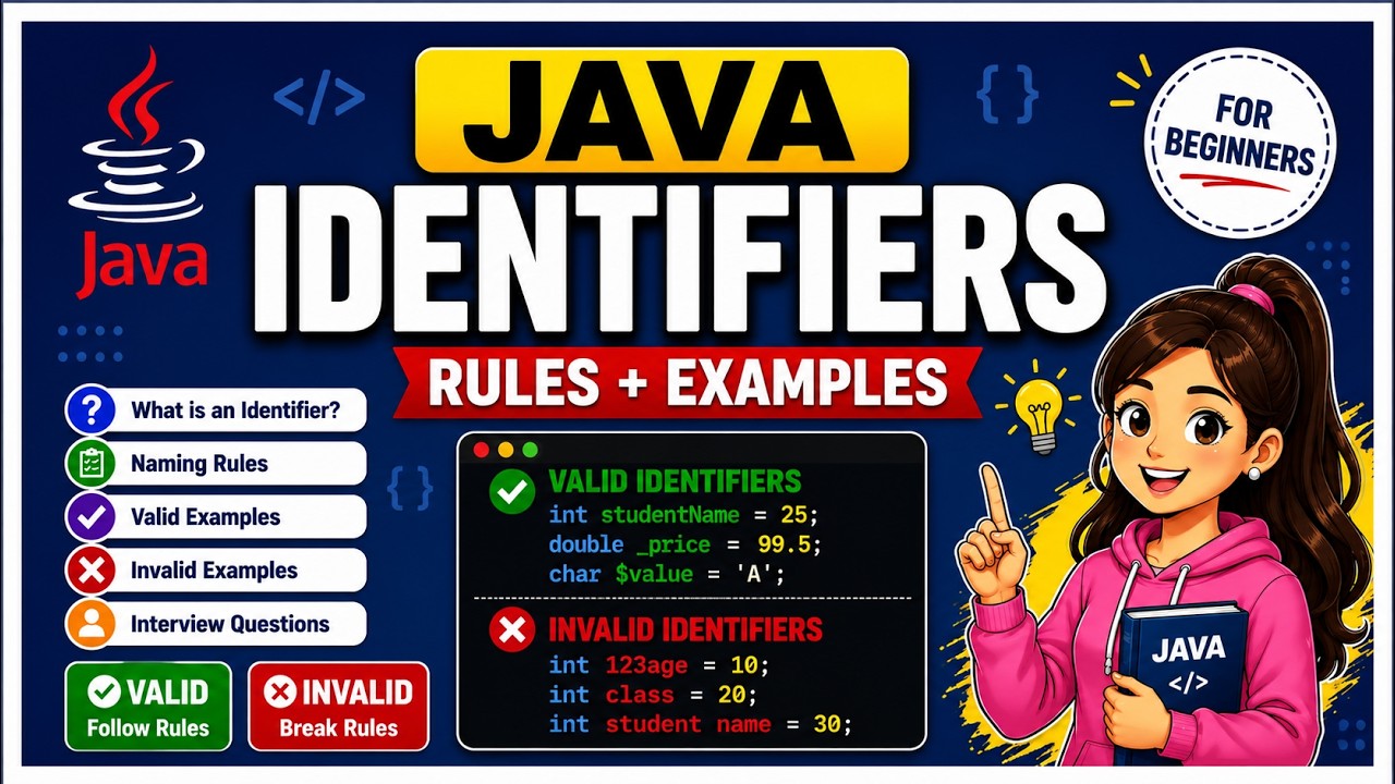 Java Identifiers | Rules, Examples & Naming Conventions |  Core Java Interview Questions