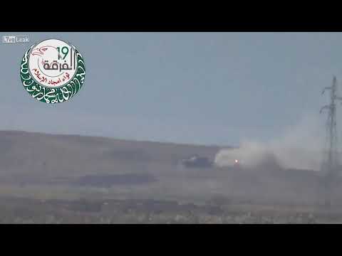 |Syria| FSA ATGM TOW 2A VS. A MOVING T-72 TANK