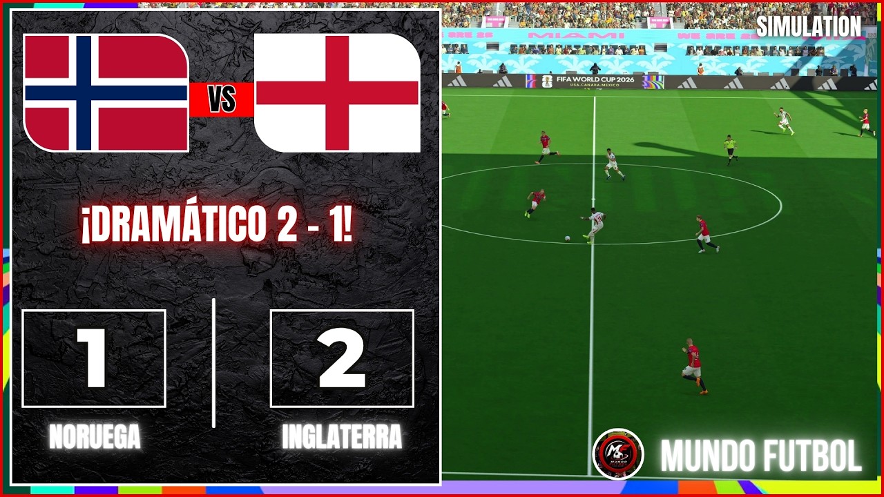 ¡INGLATERRA A SEMIFINALES EN LA PRÓRROGA! Angustioso triunfo 2-1 ante una Noruega heroica (Gameplay)