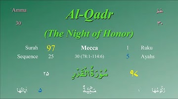 097 Surah Al-Qadr (The Majesty) by Mishary Al Afasy | سورة القـَدر لمشاري العفاسي