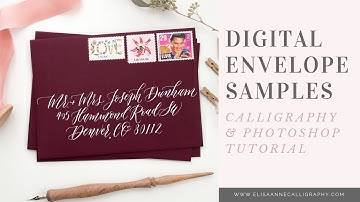 Create Digital Envelope Calligraphy Samples within Photoshop || INTERMEDIATE Video