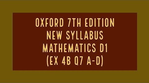 Basic algebra and algebraic manipulation Ex 4b Q7 NSM 1 (D1) |Study Room
