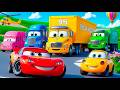 Flatbed Truck McQueen Transportation with Truck Pothole vs Car #16 BeamNG Drive Gameplay