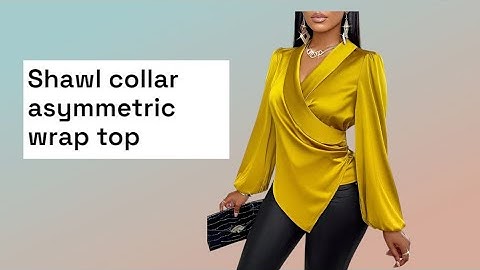 How To Draft A Shawl Collar Wrap Top With Assymetric Hem/Beginner friendly#sewingpattern #wraptop