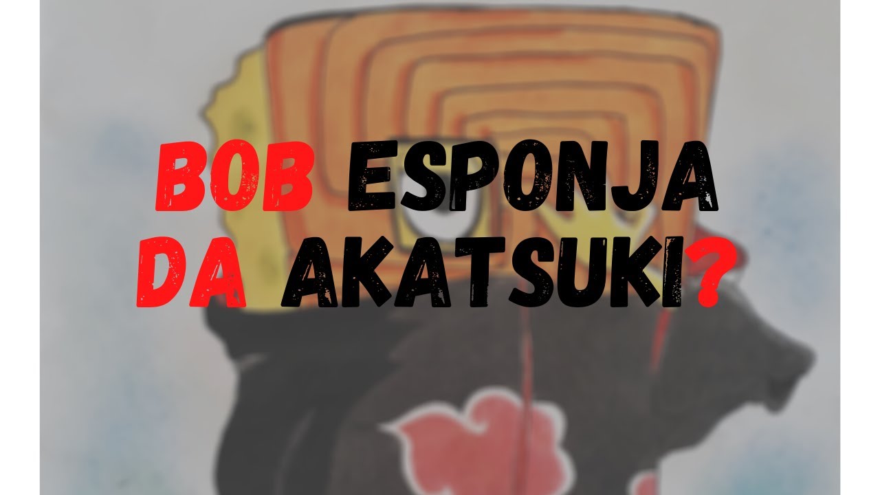 COMO DESENHAR o BOB ESPONJA da AKATSUKI passo a passo 