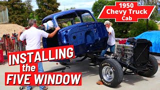 1950 Chevy Truck (Ep 67) Installing the Cab on the Chassis