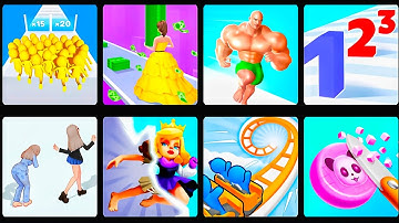 Join Clash, Money Run, Muscle Rush, Number Master,Run healthy,Run rich, Coaster Runner,Soap Cutting,