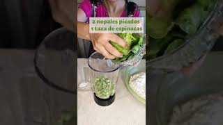 Tortillas de maíz con nopal y espinaca