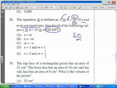 SAT Math problem:  Funny Symbols