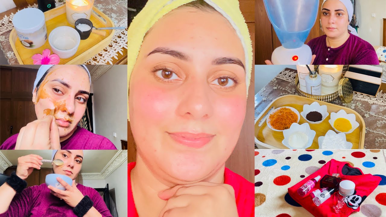 روتين عناية شاملة للبشرة🧖‍♀️غادي نرجعك عروسة👸 بلارة وسط المناسبة💕ماسك لغادي بدل ليك حياتك💯