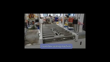 Foam box sealing machine,My WhatsApp:8613951131465#packagingmachine #tape Sealingmachine#sealing