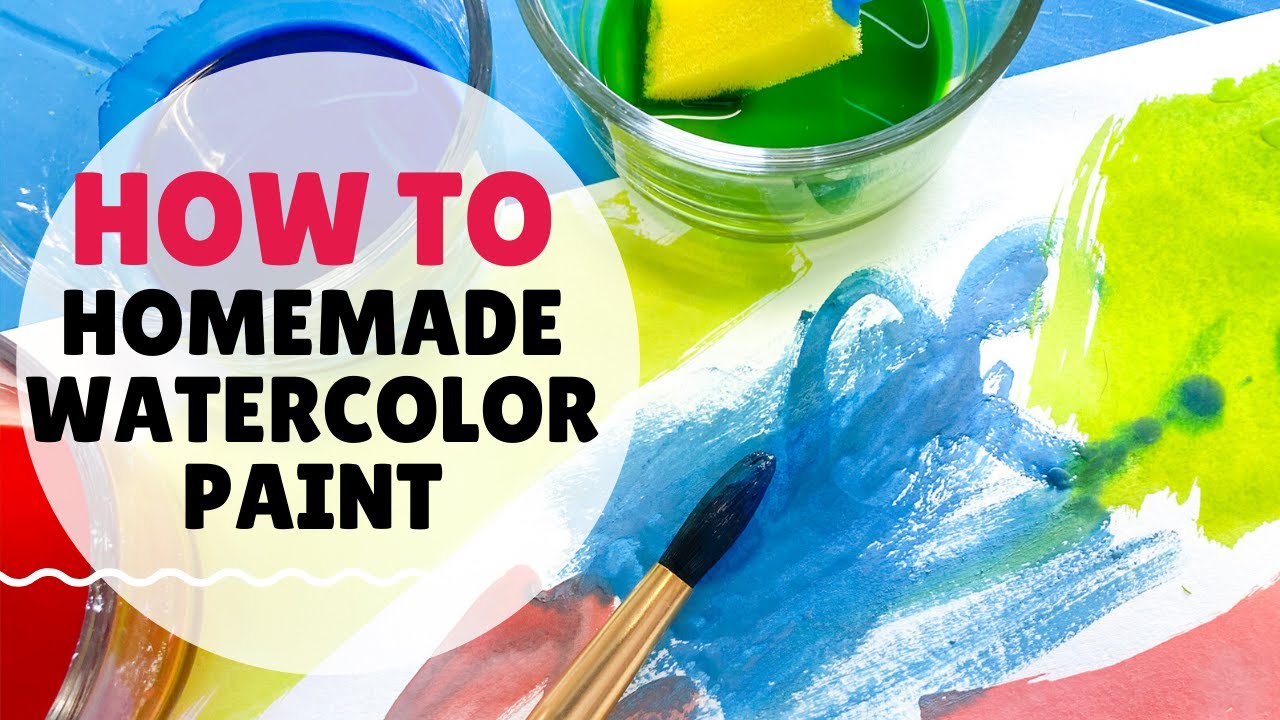 How to make easy and fun Watercolor paint with 3 pantry ingredients - two  coloring options 